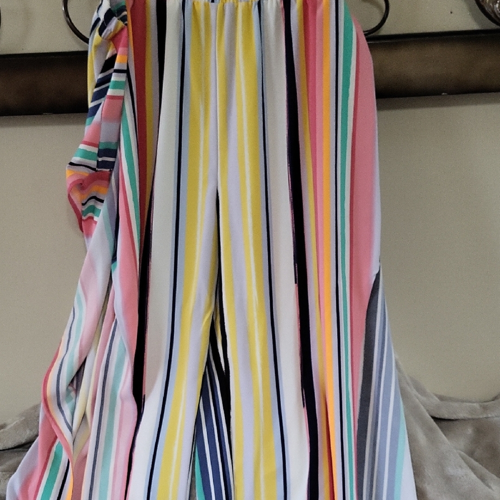 New York & Company Multicolor Striped Pants